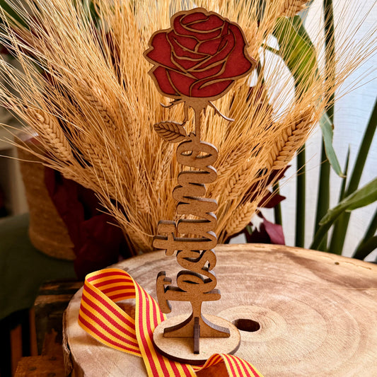 Rosa de Madera "T'estimo" - Edición Especial Sant Jordi